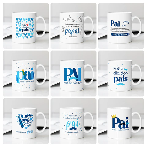 15 Artes para Caneca Dia dos Pais Arquivo em Jpg 