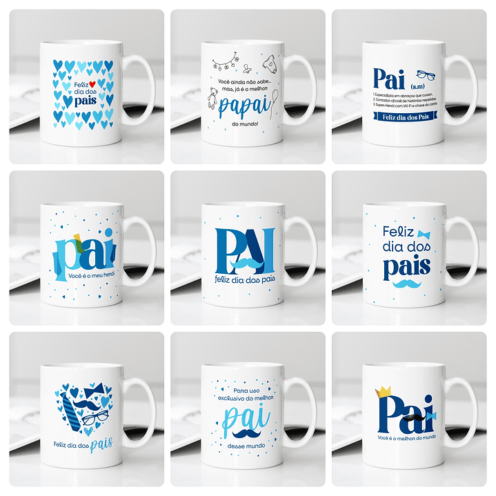15 Artes para Caneca Dia dos Pais Arquivo em Jpg  1