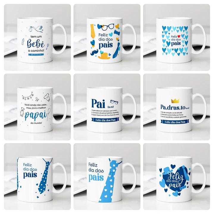 15 Artes para Caneca Dia dos Pais Arquivo em Jpg  2