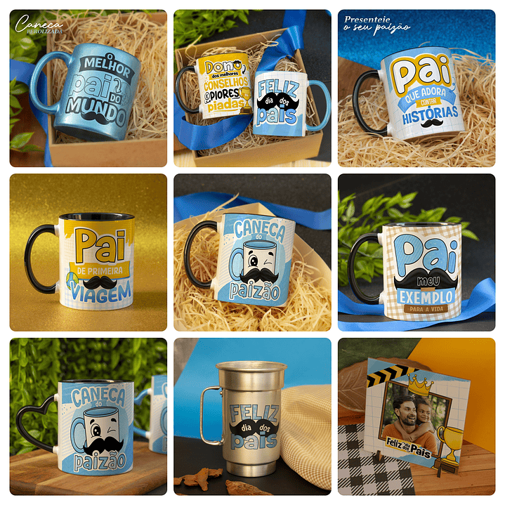 18 Artes para Caneca Dia dos Pais Arquivo em Jpg  2
