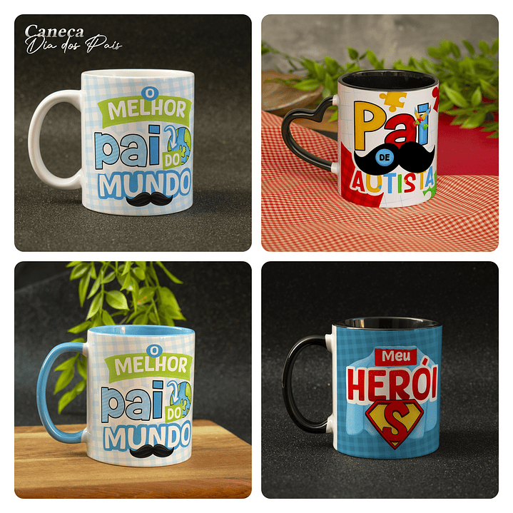 18 Artes para Caneca Dia dos Pais Arquivo em Jpg  3