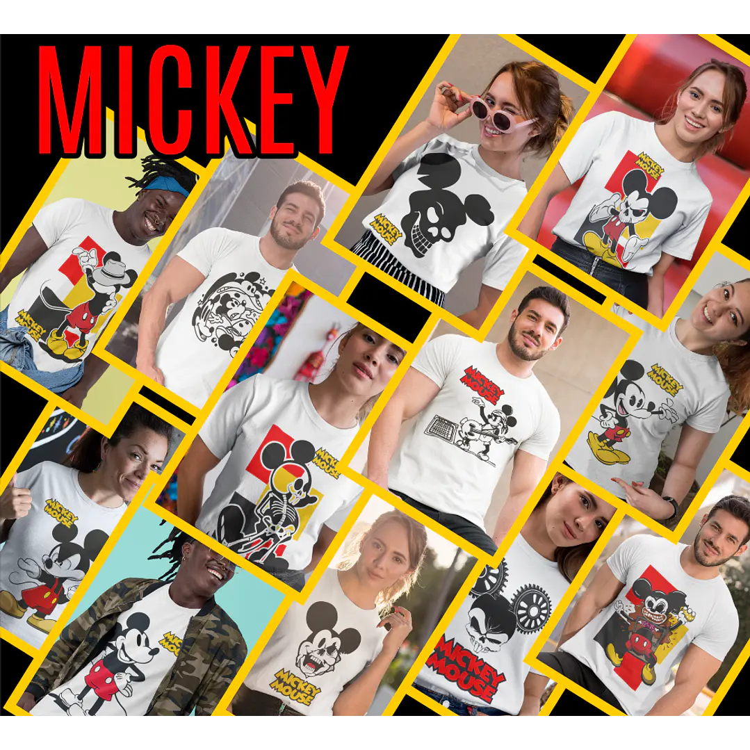 39 Artes para Camisa Mickey Arquivo em Png 2