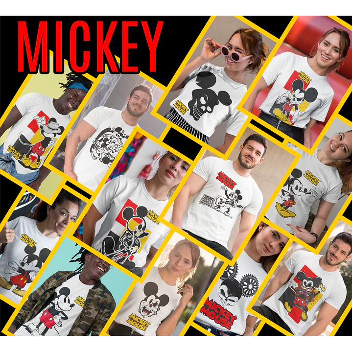 39 Artes para Camisa Mickey Arquivo em Png 2