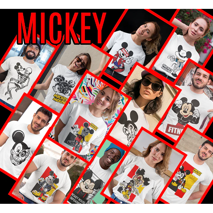 39 Artes para Camisa Mickey Arquivo em Png 5
