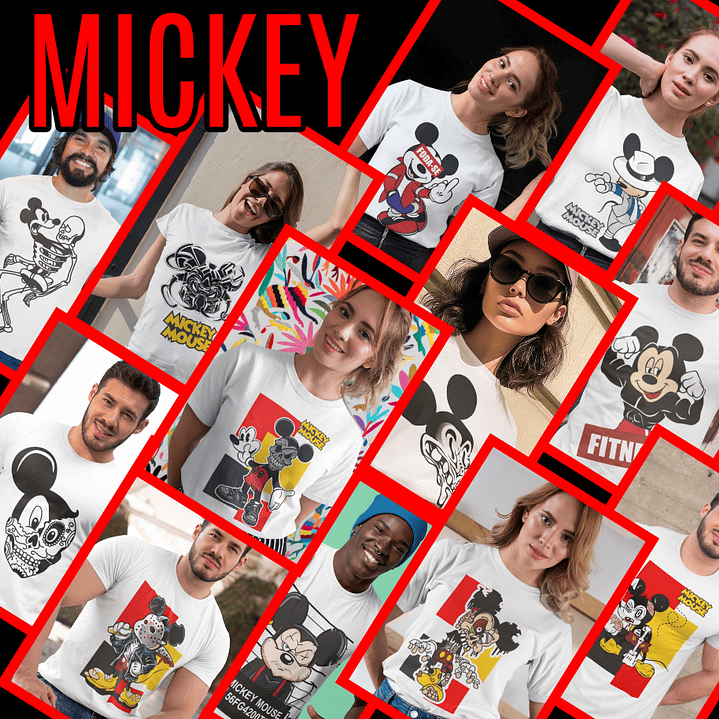 39 Artes para Camisa Mickey Arquivo em Png 5