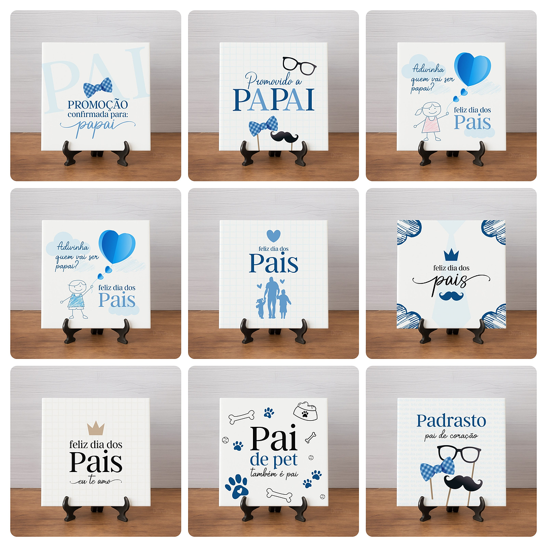 60 Artes para Caneca, Azulejo e Camisa Dia dos Pais Arquivo Editável 1