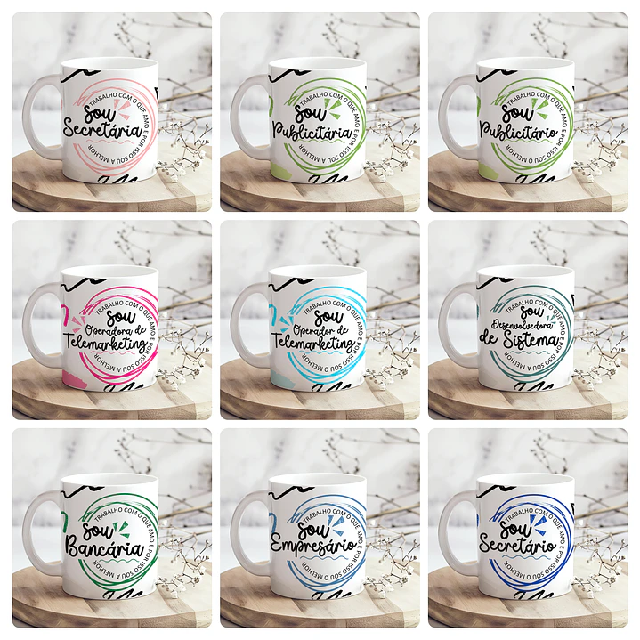 28 Artes para Caneca Profissões Arquivo Editável 2