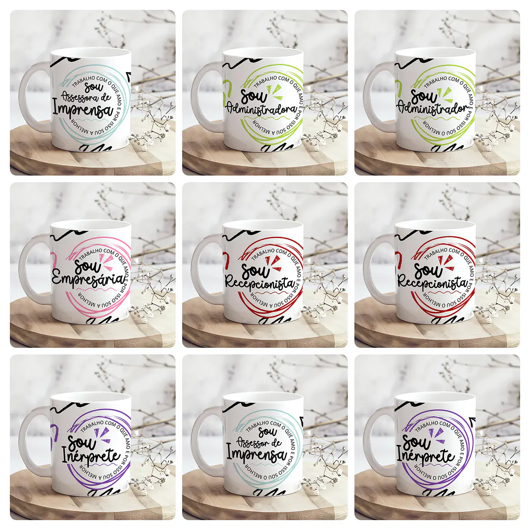 28 Artes para Caneca Profissões Arquivo Editável 4