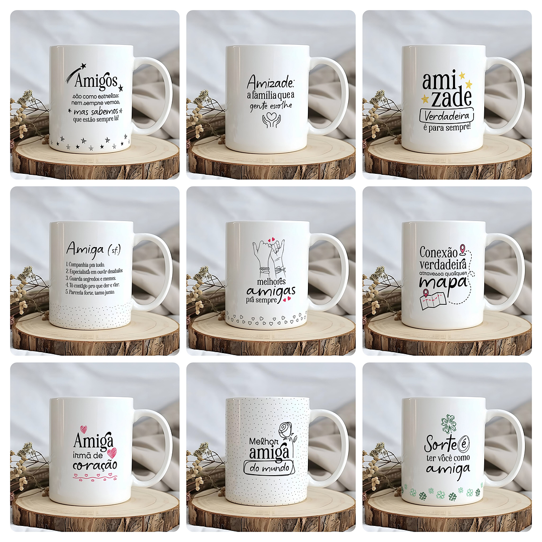 15 Artes para Canecas Amizade Amigas Arquivo em Jpg 1