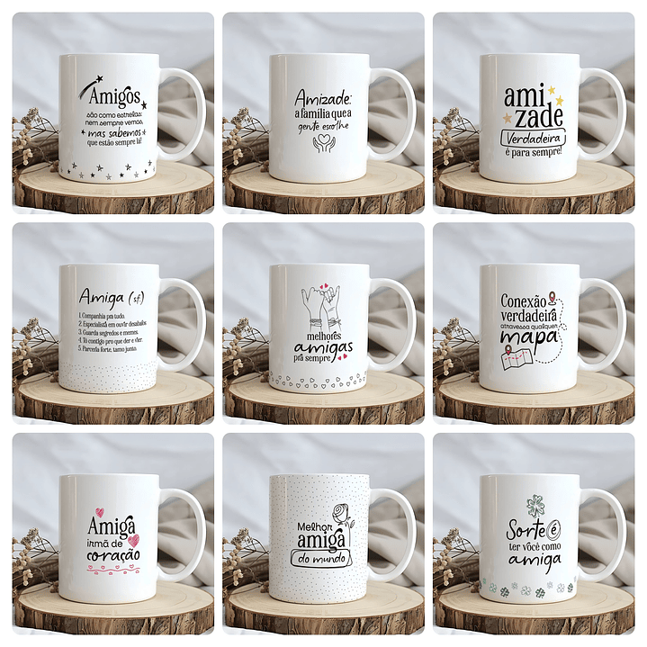 15 Artes para Canecas Amizade Amigas Arquivo em Jpg 1