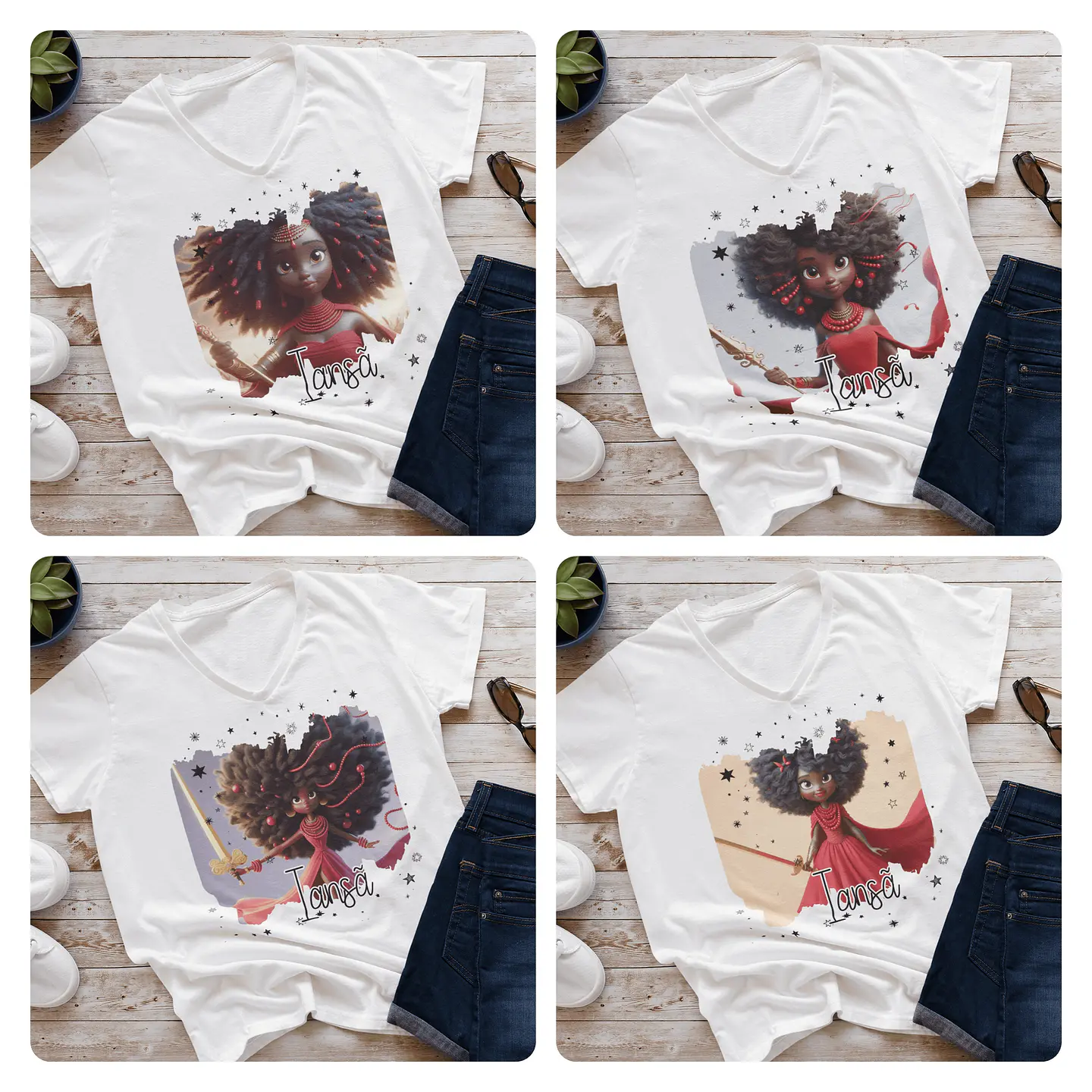 37 Artes para Camisas Orixás Arquivo Editável  1