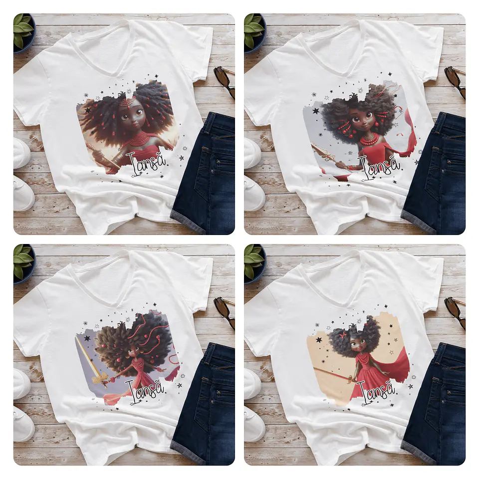 37 Artes para Camisas Orixás Arquivo Editável  1
