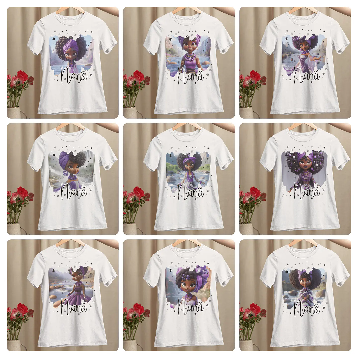 37 Artes para Camisas Orixás Arquivo Editável  3