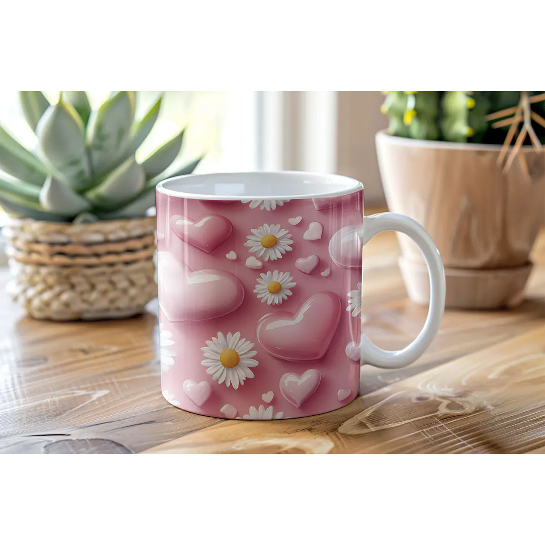 6 Arte para Caneca Dia dos Namorados Love Amor em 3d Arquivo em Jpg 6