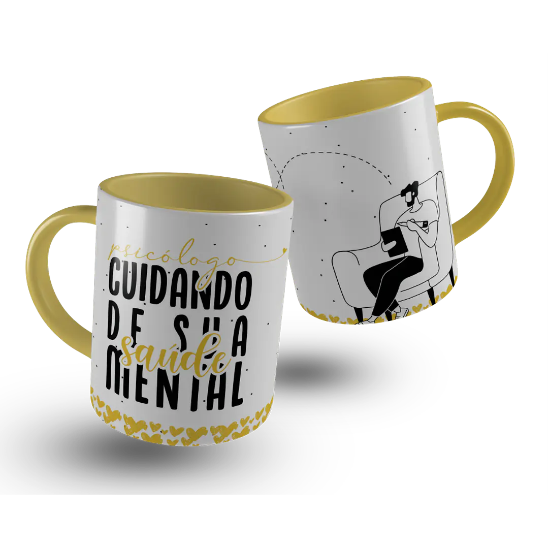 6 Artes para Caneca Psicologo Arquivo Editável 3