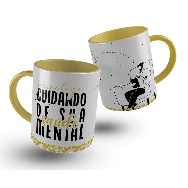 6 Artes para Caneca Psicologo Arquivo Editável 3