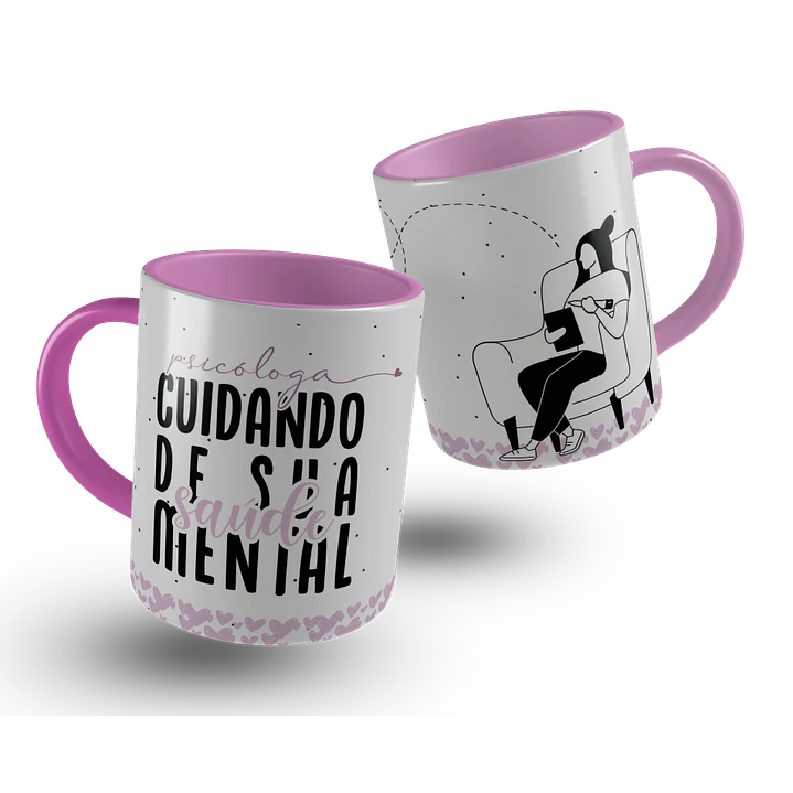 6 Artes para Caneca Psicologo Arquivo Editável 5