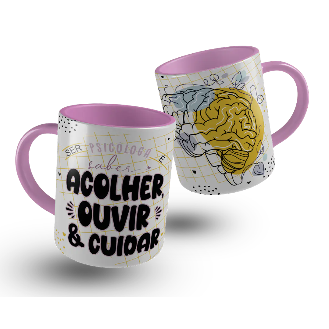 6 Artes para Caneca Psicologo Arquivo Editável 1