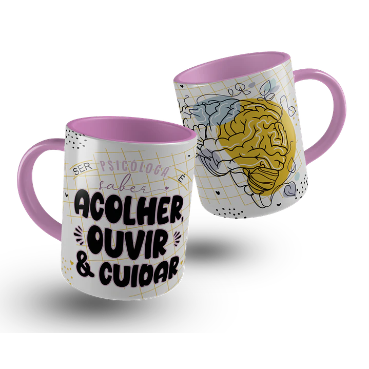 6 Artes para Caneca Psicologo Arquivo Editável 1
