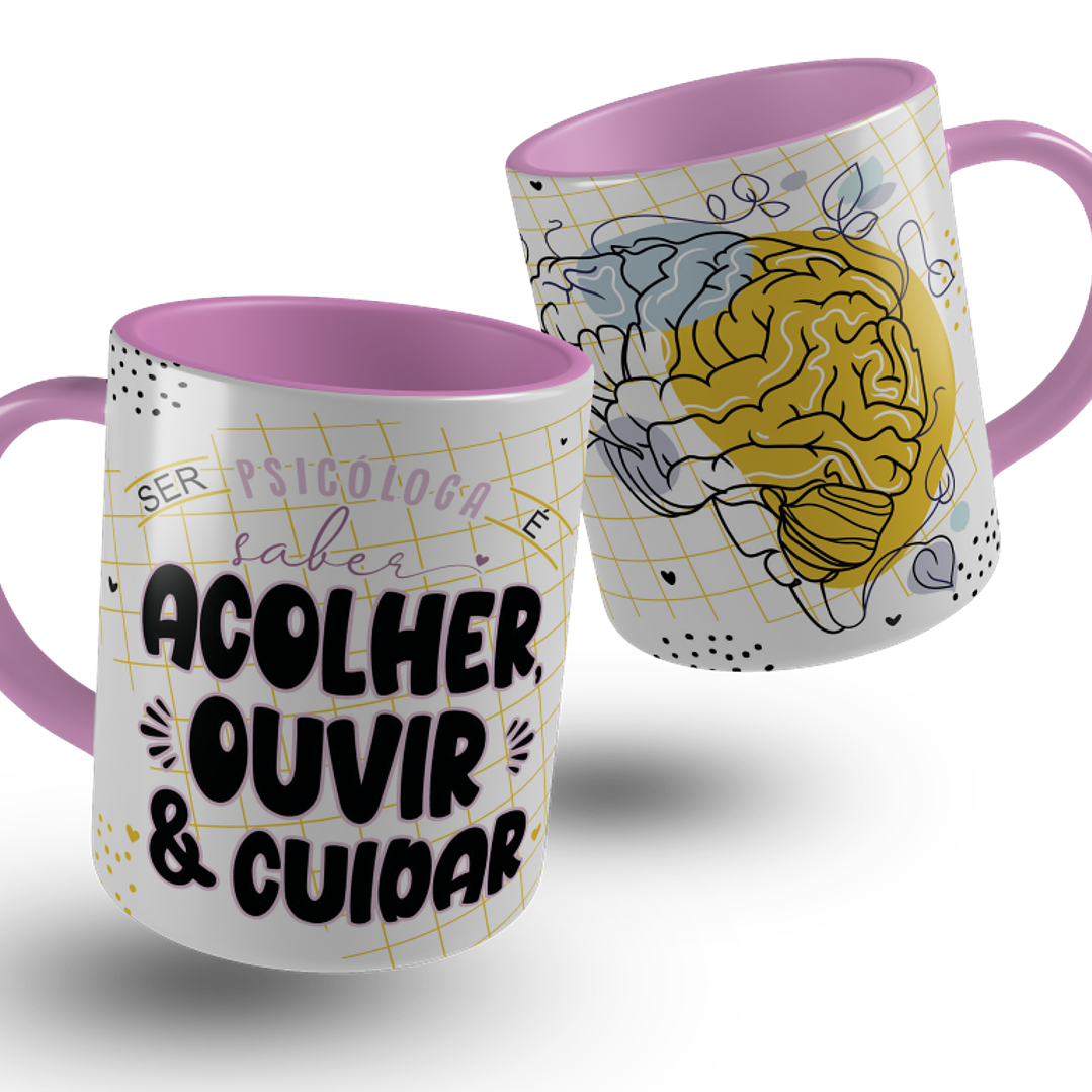 6 Artes para Caneca Psicologo Arquivo Editável 1