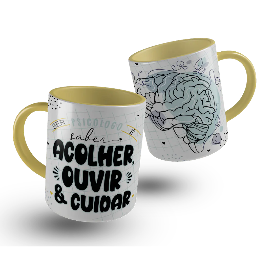 6 Artes para Caneca Psicologo Arquivo Editável 6