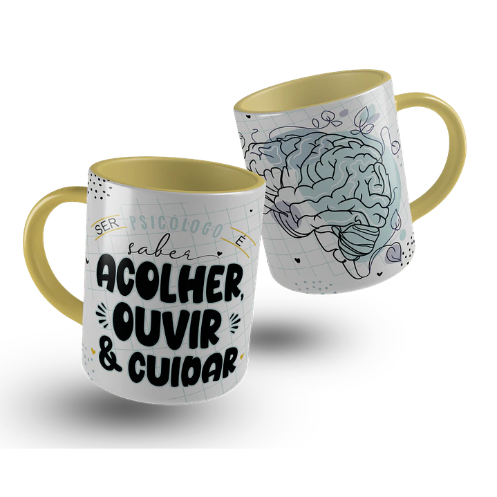 6 Artes para Caneca Psicologo Arquivo Editável 6