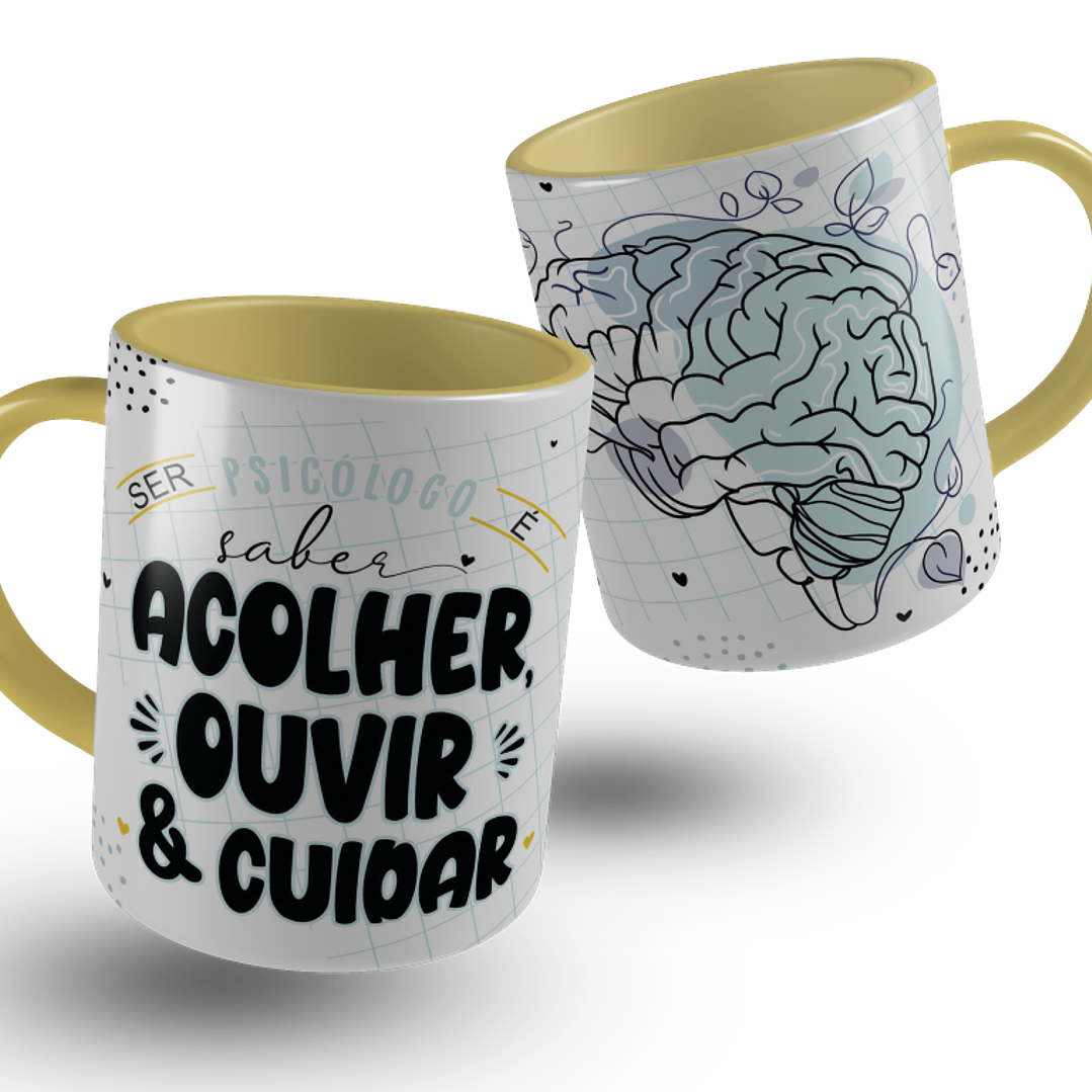 6 Artes para Caneca Psicologo Arquivo Editável 6