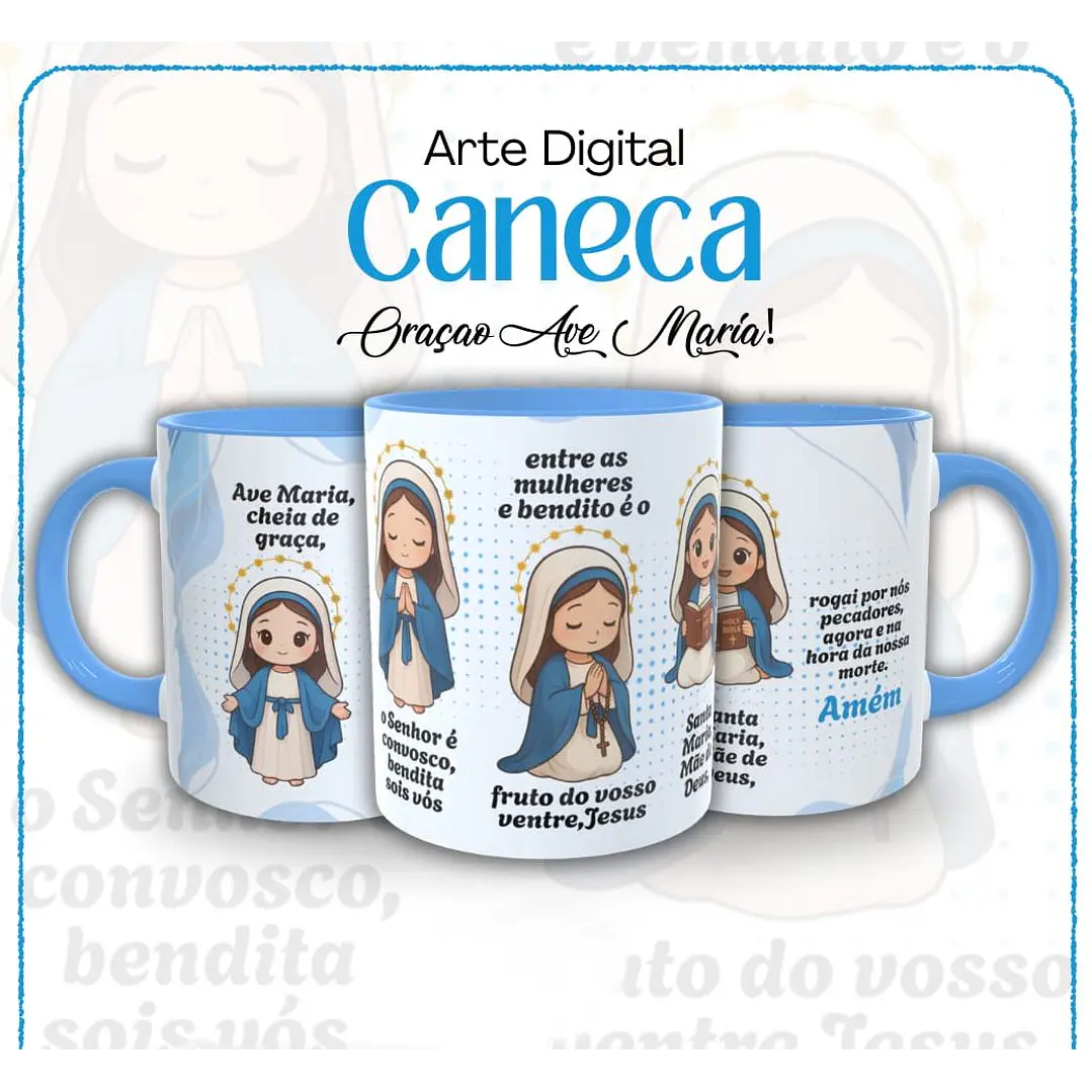 8 Artes para Caneca Santinhos Católicos Arquivo em Jpg  1