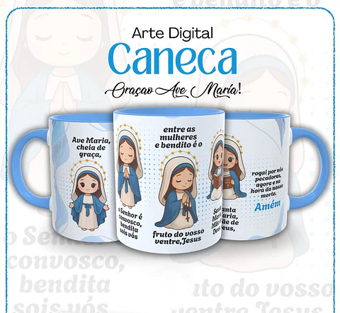 8 Artes para Caneca Santinhos Católicos Arquivo em Jpg 