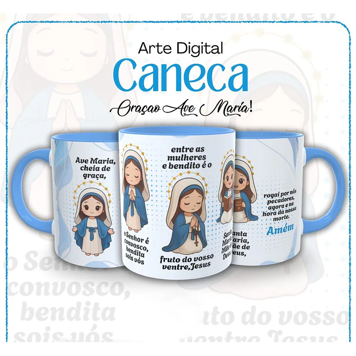 8 Artes para Caneca Santinhos Católicos Arquivo em Jpg  1