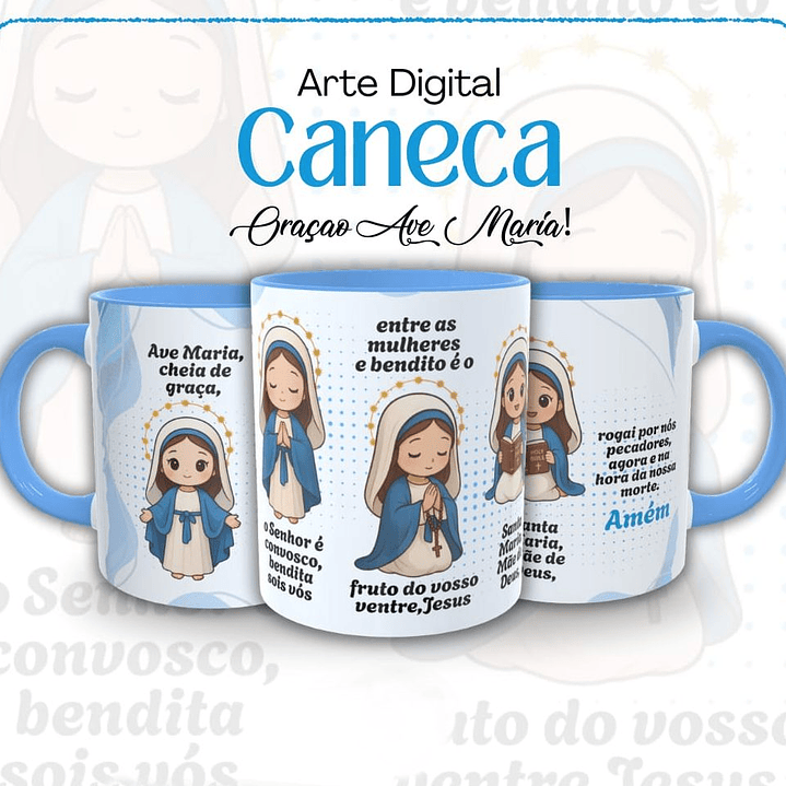 8 Artes para Caneca Santinhos Católicos Arquivo em Jpg  1