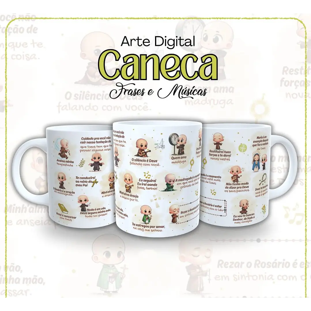 8 Artes para Caneca Santinhos Católicos Arquivo em Jpg  2