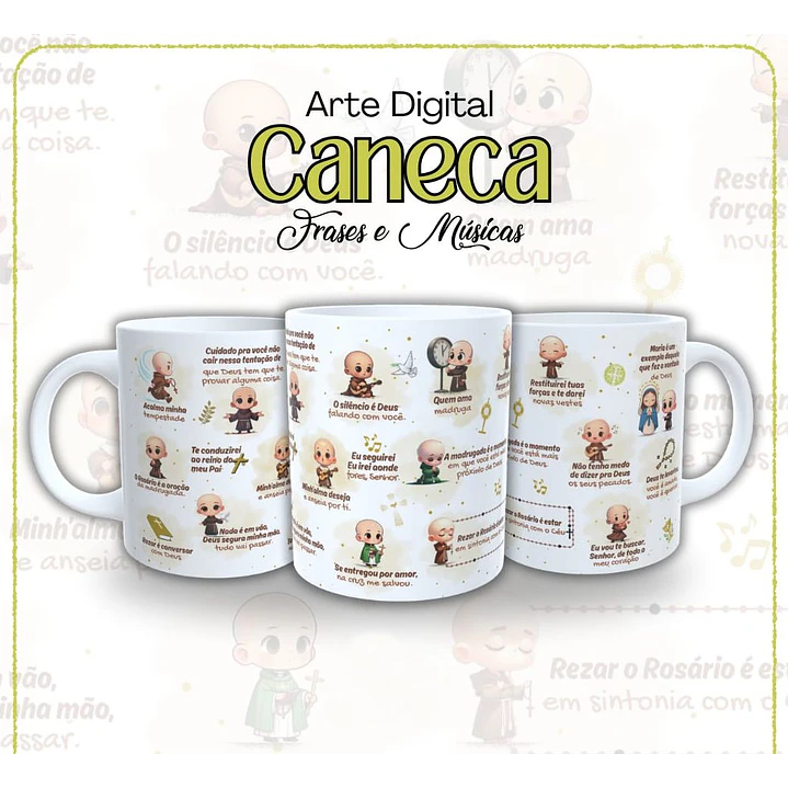 8 Artes para Caneca Santinhos Católicos Arquivo em Jpg  2