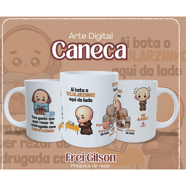8 Artes para Caneca Santinhos Católicos Arquivo em Jpg  3