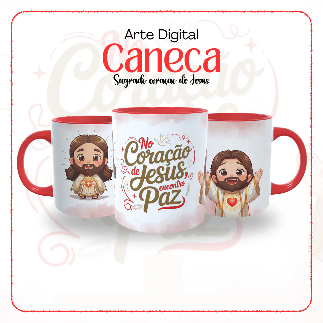 8 Artes para Caneca Santinhos Católicos Arquivo em Jpg  8