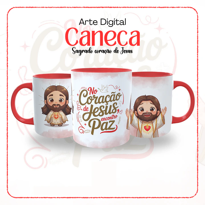 8 Artes para Caneca Santinhos Católicos Arquivo em Jpg  8