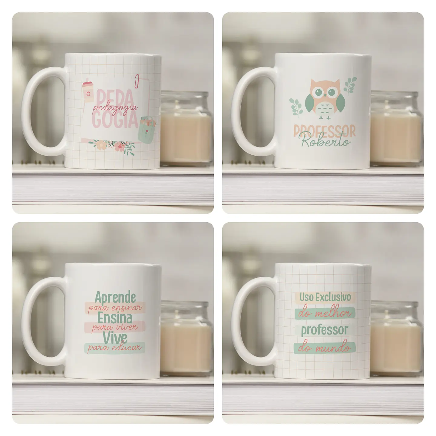 25  Artes para Caneca Dia dos Professores Arquivo Editável 2