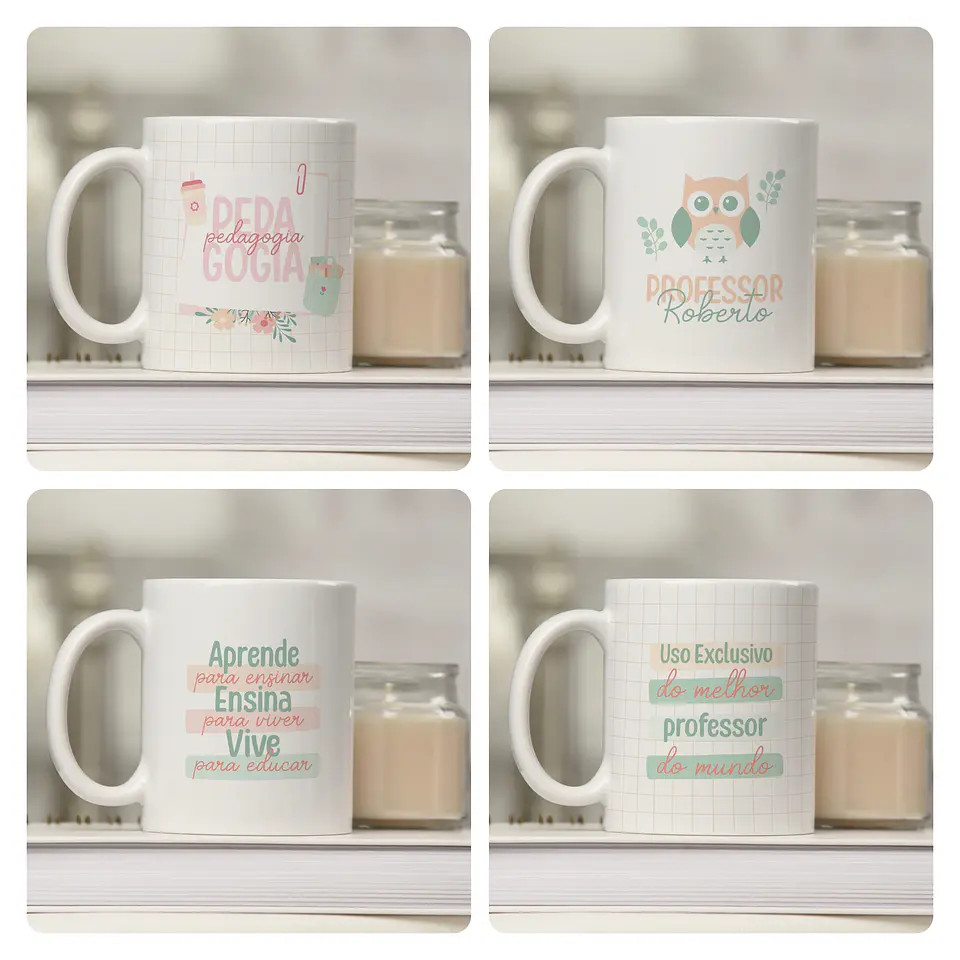 25  Artes para Caneca Dia dos Professores Arquivo Editável 2