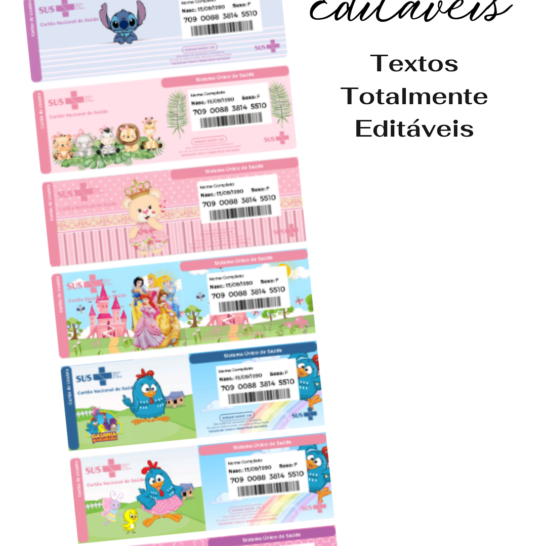 54 Artes para Cartão SUS Arquivo Editável em Canva 5