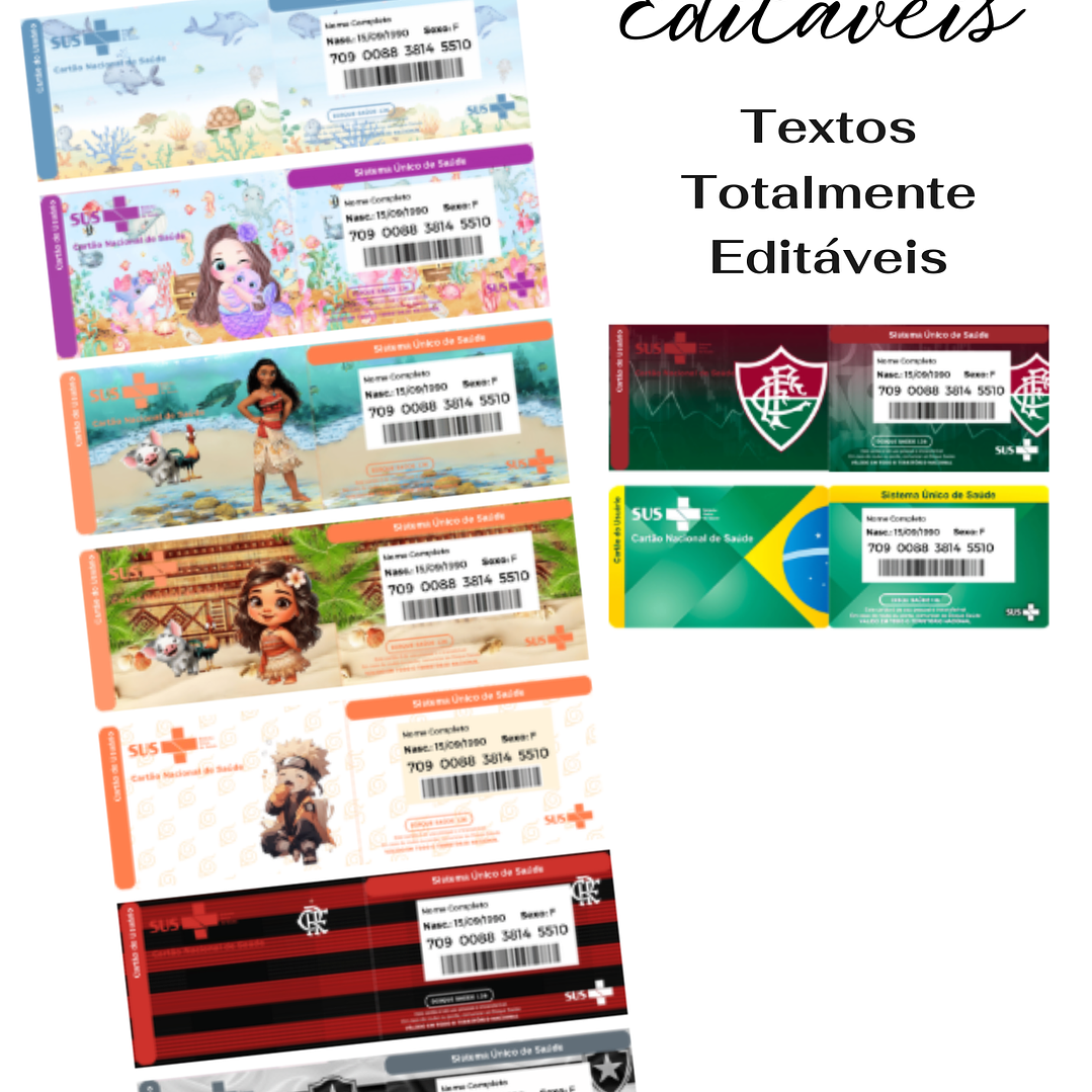 54 Artes para Cartão SUS Arquivo Editável em Canva 6