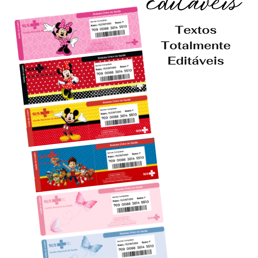 54 Artes para Cartão SUS Arquivo Editável em Canva 8