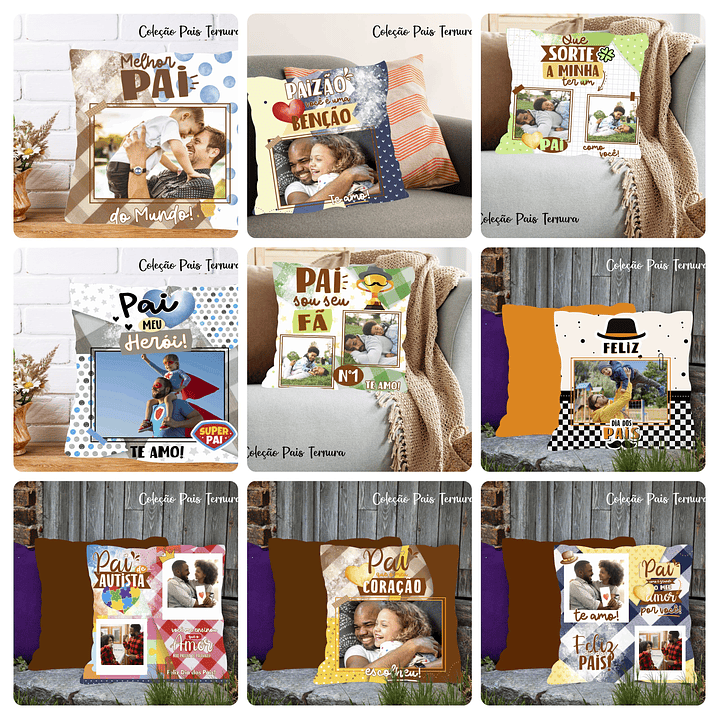 84 Artes para Caneca, Camisa, Almofada e Azulejo Dia dos Pais Arquivo Editável 3