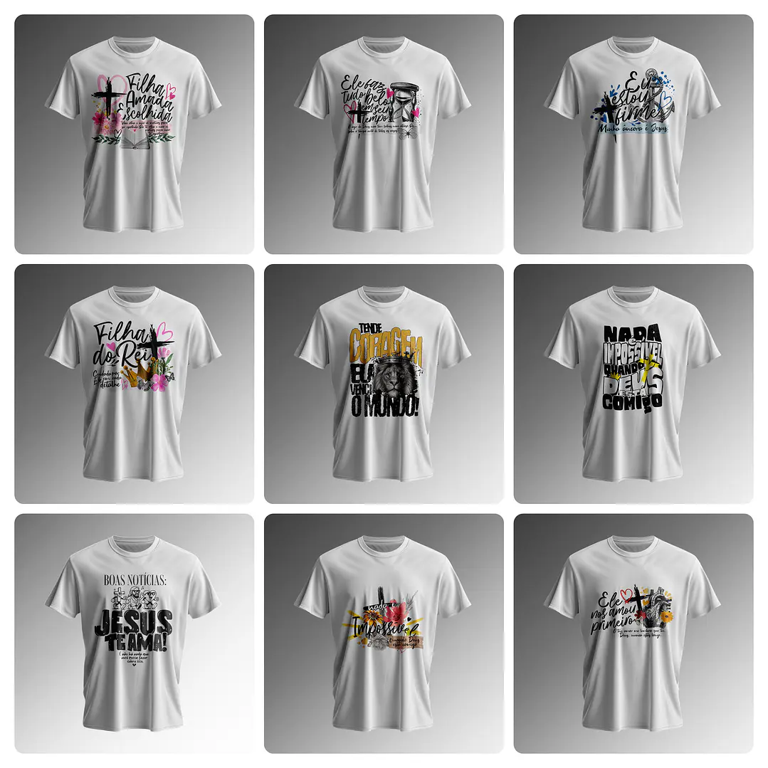 118 Artes para Caneca e Camisa Frases a Palavra Jesus Cristão em Png  4