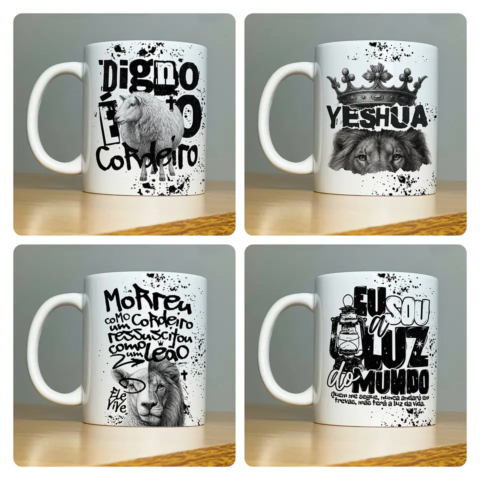 118 Artes para Caneca e Camisa Frases a Palavra Jesus Cristão em Png  2