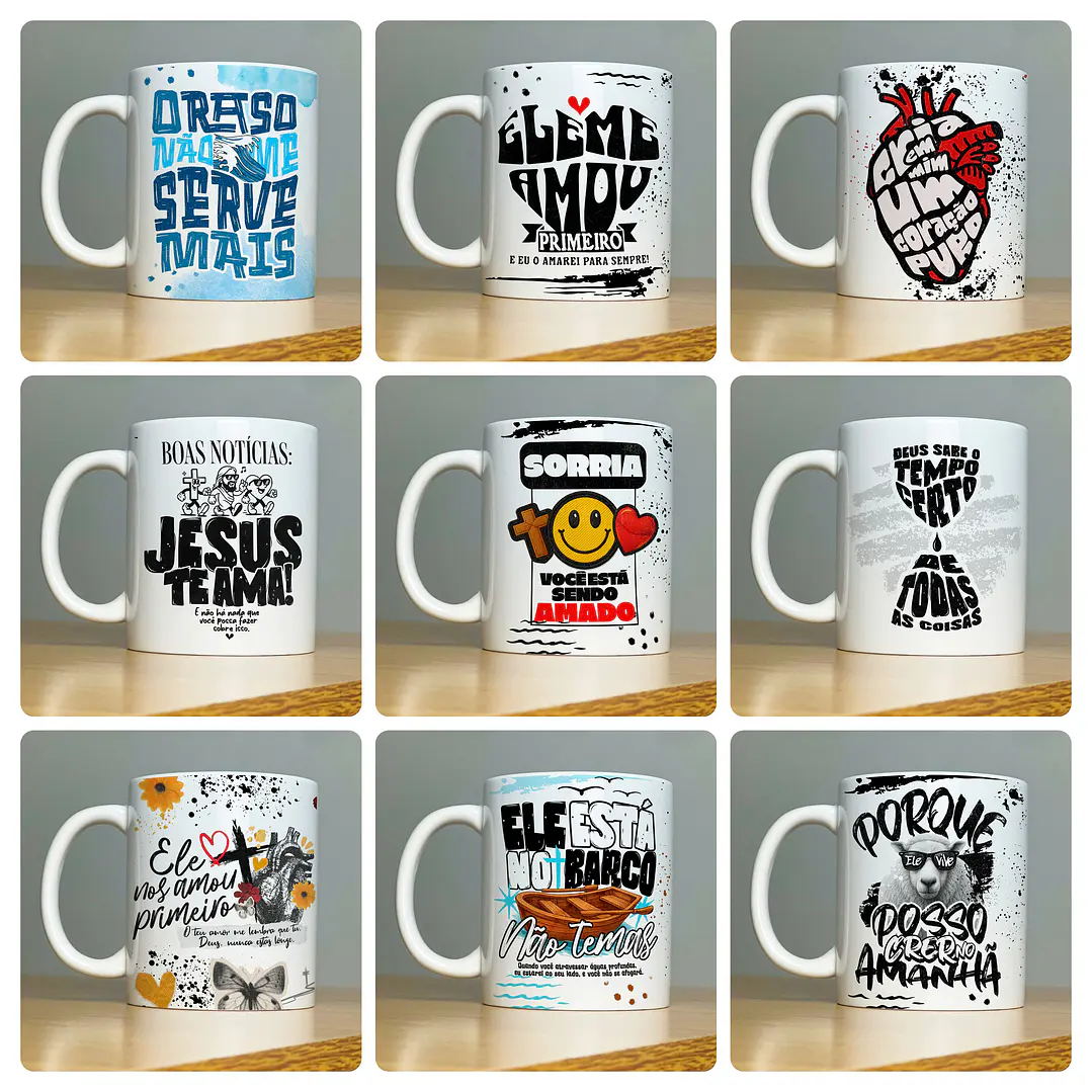 118 Artes para Caneca e Camisa Frases a Palavra Jesus Cristão em Png  5