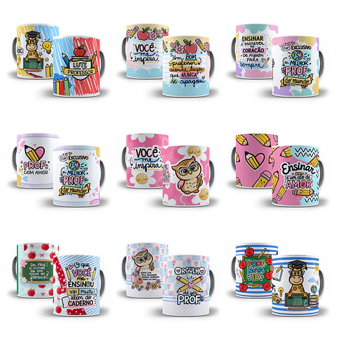 27 Artes para Caneca Dia dos Professores Arquivo em Jpg