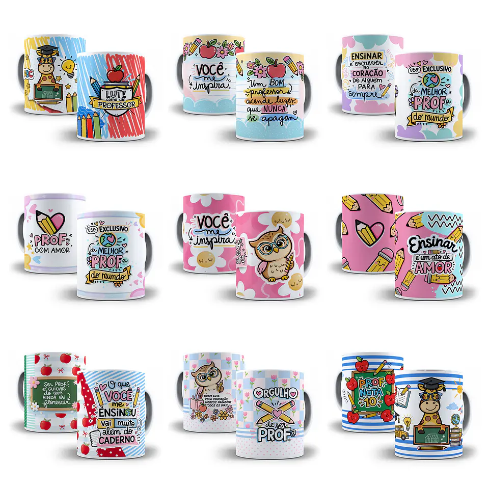 27 Artes para Caneca Dia dos Professores Arquivo em Jpg 1