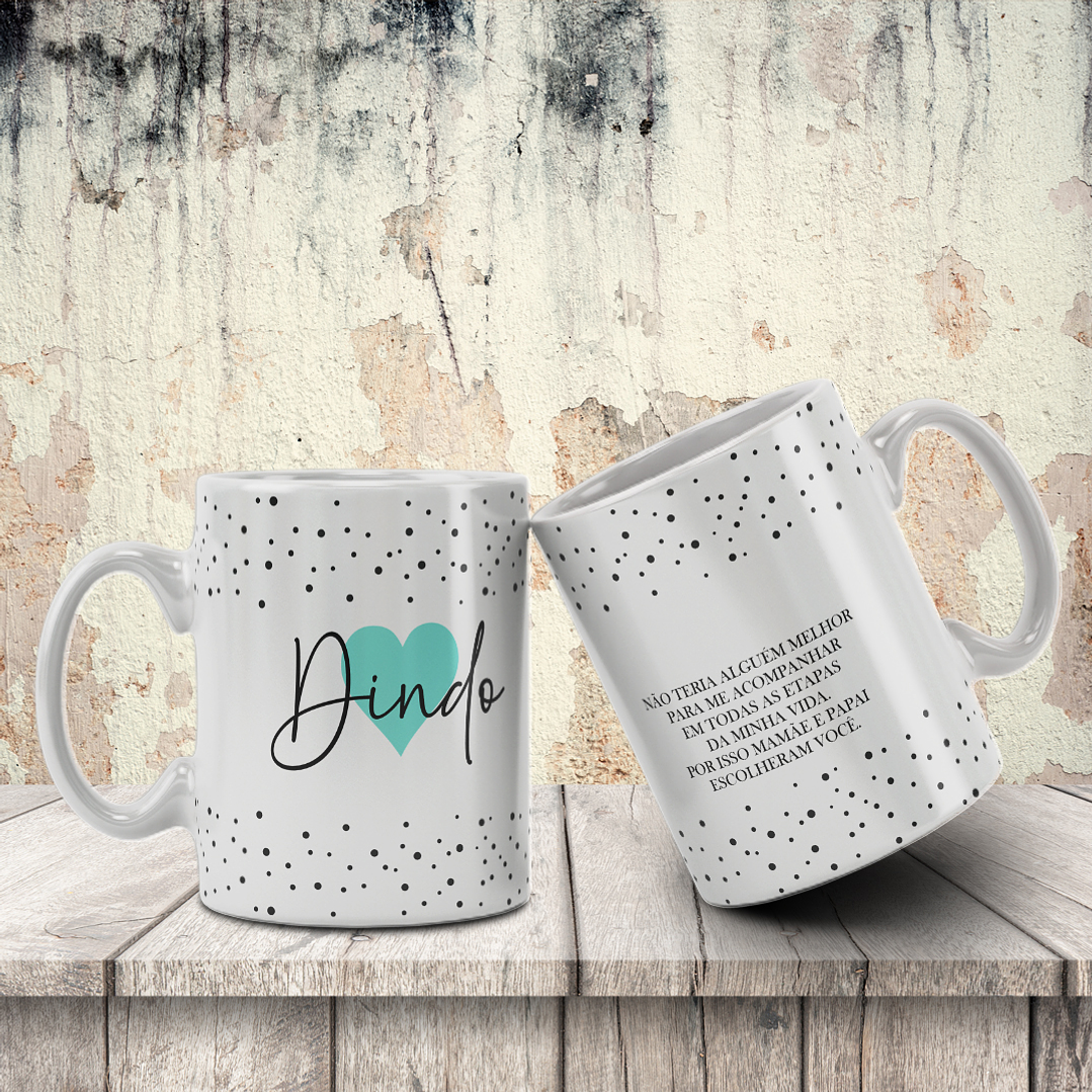 Arte para Caneca Dindos Minimalista Arquivo Editável 2