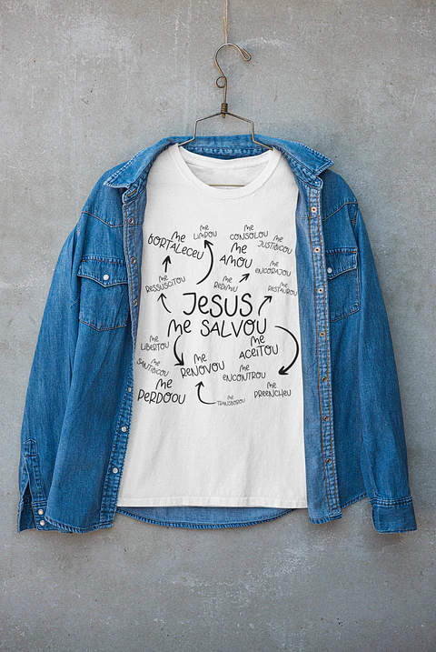 Arte para Camisa Jesus me salvou Arquivo Editável