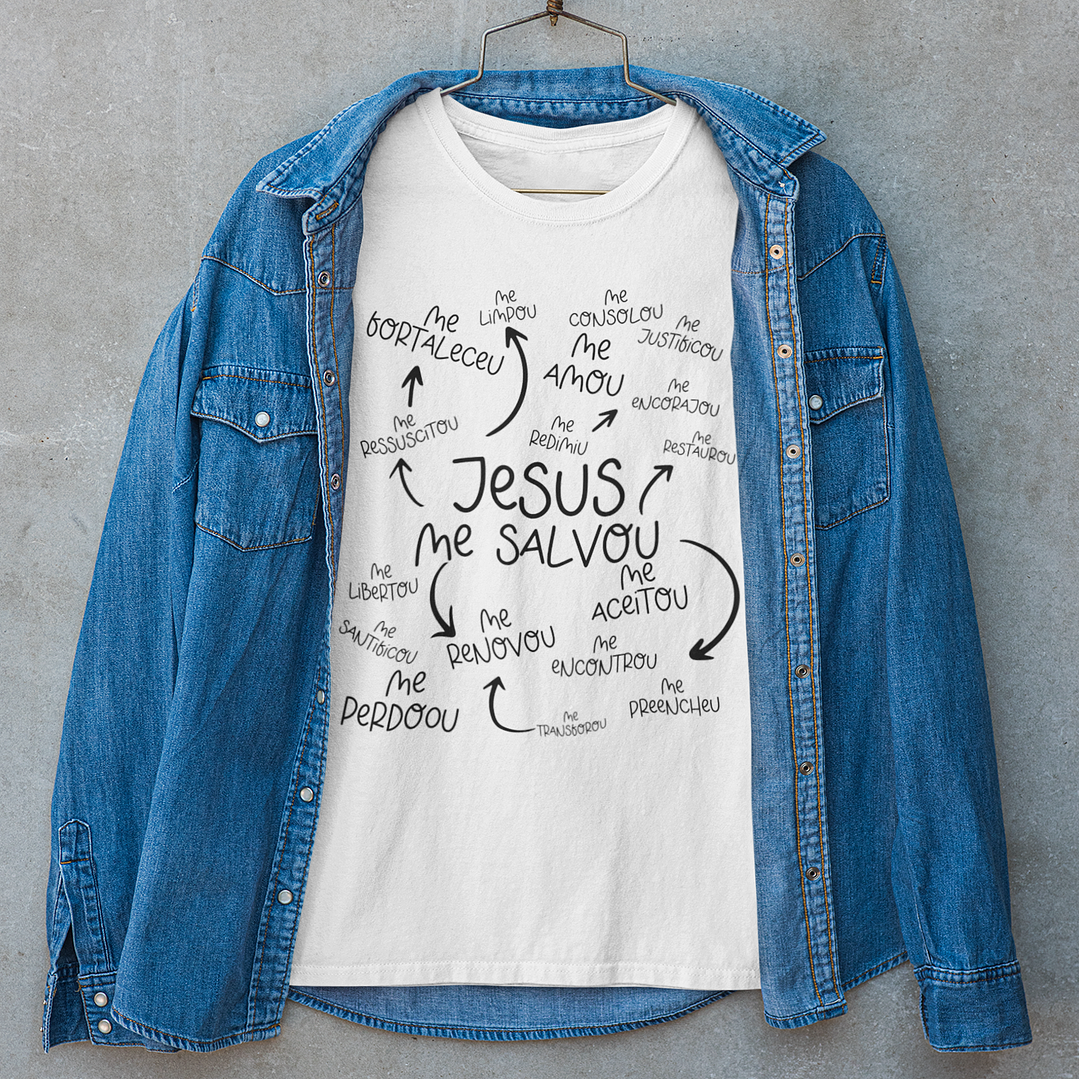 Arte para Camisa Jesus me salvou Arquivo Editável 1